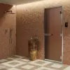 Стеклянная дверь DoorWood бронза матовая, 700 мм х 1800 мм, для хамама и бани