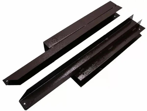 Угловой стыковочный элемент для клумбы Holzhof 25*150мм, 90°, металл, коричневый