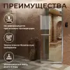 Стеклянная прозрачная дверь DoorWood для хамам, 700 х 1900 мм с коробкой