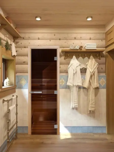 Дверь для сауны DoorWood Эталон, 800 х 2000 мм, без порога, бронза, коробка осина