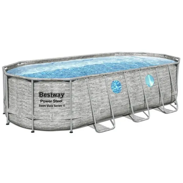 Каркасный бассейн Bestway 549х274х122см с картриджным фильтром, лестницей и тентом, 56716 