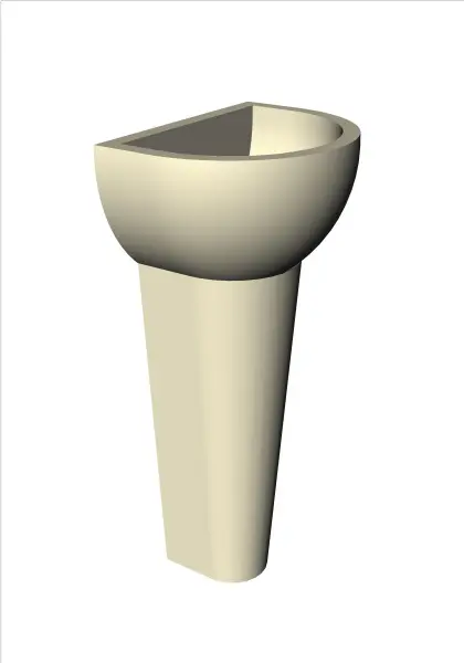 Курна армированная с пьедесталом КП-3 440х300х700мм