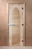 Дверь для сауны DoorWood Восточная Арка, 1900х700 мм, без порога, прозрачная, коробка ольха
