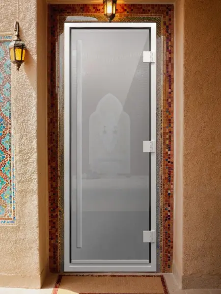 Дверь для хамама DoorWood Prestige, 700 х 1900 мм, стекло сатин