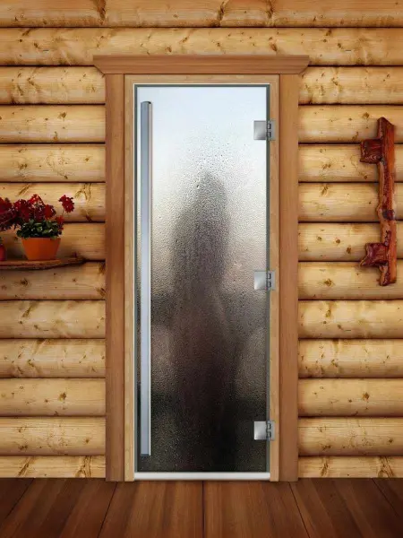 Дверь для сауны DoorWood Престиж с фотопечатью А012, 700мм х 1900мм, с порогом, коробка ольха