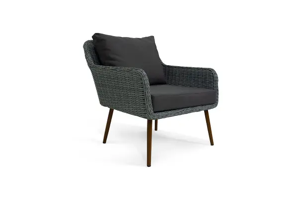 Комплект садовой мебели из искусственного ротанга серого цвета Mokka Rimini S2, grey