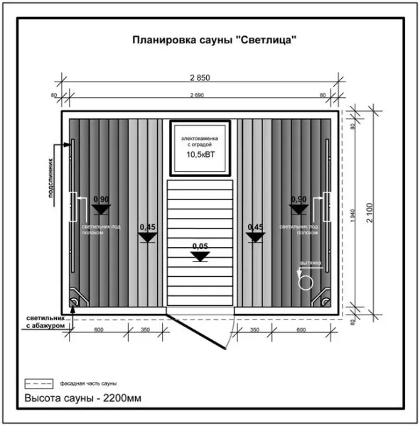 Сауна ИТС Светлица, 2250x3000x2400 мм, липа, 73079