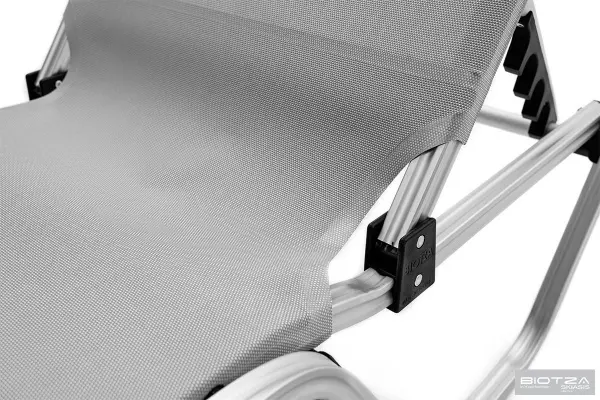 Уличный шезлонг складной алюминиевый Biotza Dias, gray серый, 196 х 62 x 33 см. 