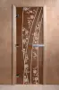 Дверь для сауны DoorWood Весна цветы, 700мм х 1900мм, без порога, бронза, коробка ольха