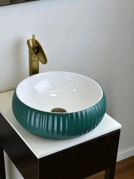 Раковина керамическая на столешницу, (400х400х130мм), 1382