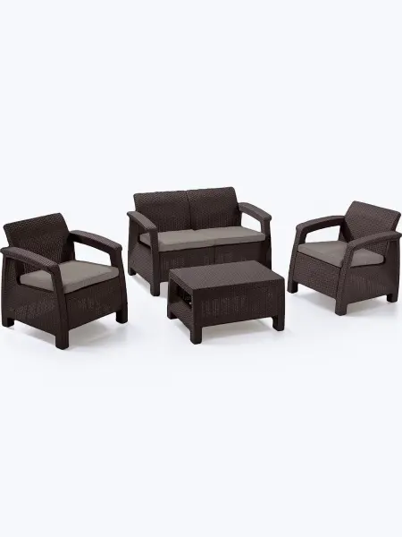 Комплект садовой мебели Keter Corfu Set, brown