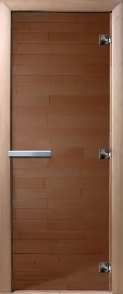 Дверь для сауны DoorWood, 800мм х 1900мм, без порога, бронза, коробка ольха
