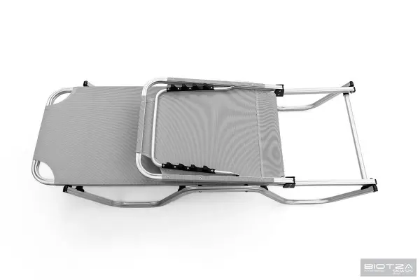 Уличный шезлонг складной алюминиевый Biotza Dias, gray серый, 196 х 62 x 33 см. 