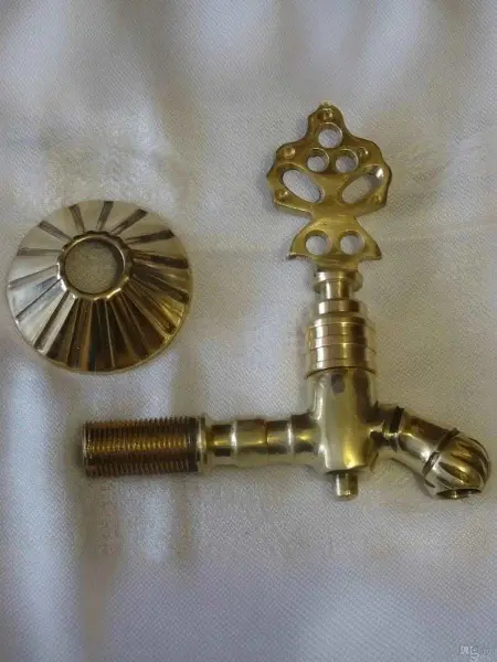 Кран латунный для хамама, цвет латунь, 05