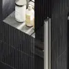 Душевая дверь на монопетле MaybahGlass, хром матовый профиль, стекло прозрачное