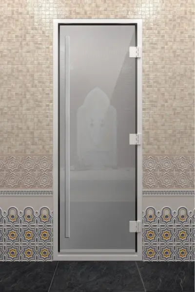 Дверь для турецкой парной DoorWood Prestige, 900мм х 2100мм, стекло сатин