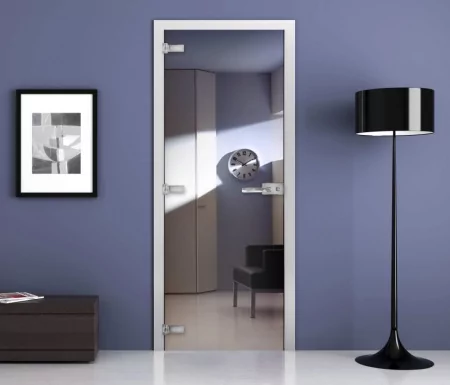 Дверь стеклянная межкомнатная MaybahGlass Premium CP01, 800х2000, прозрачная