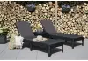 Шезлонг Allibert Jaipur Sun lounger, brown 188x58x29 см