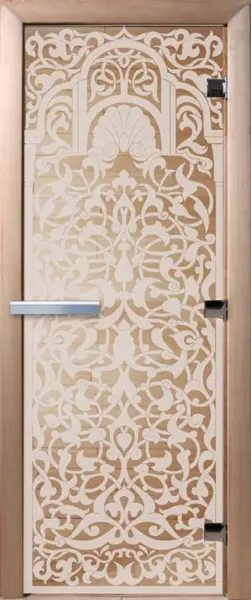 Дверь для сауны DoorWood Флоренция, 700мм х 1900мм, без порога, сатин, коробка ольха