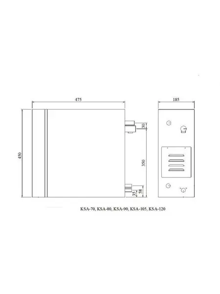 Парогенератор Coasts KSA-60 6 кВт с пультом управления