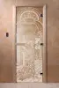 Дверь для сауны DoorWood Жар-птица, 700 х 1900 мм, без порога, прозрачная, коробка ольха