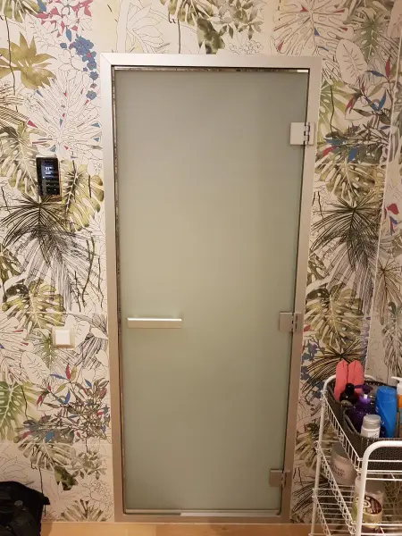 Дверь для турецкой парной DoorWood 800мм х 1900мм, стекло сатин