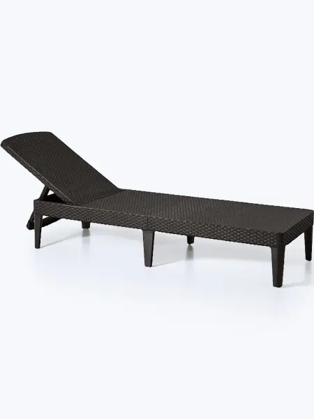 Складной садовый шезлонг Allibert Jaipur Sun lounger, brown коричневый 188 x 58 x 29 см