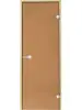Дверь для сауны Harvia D71901L, 690мм х 1890мм, без порога, бронза, коробка ольха