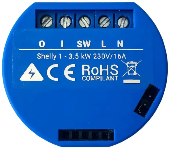 Умное одноканальное Wi-Fi реле, Shelly 1