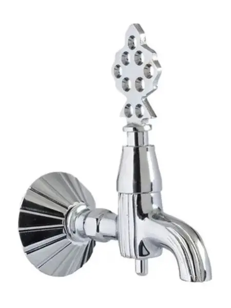 Кран латунный для хамама и бани, цвет хром, 132