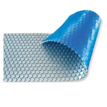 Солнечное покрывало для бассейнов Aquaviva Platinum Bubbles серебро/голубой (6х50м, 500 мкм)