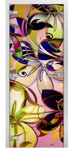 Дверь стеклянная межкомнатная MaybahGlass Premium Abstraction 05, 800х2000