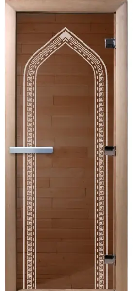 Дверь для сауны DoorWood Арка бронза, 700 х 1900 мм, без порога, стекло 8ммкоробка ольха