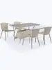Комплект садовой мебели из искусственного ротанга T198D/Y137C-W85 Latte 4Pcs