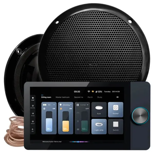 Акустическая система для сауны и хамама S&W Smart Home Music 2.0 - Visaton 2, Black/Black, IP-68