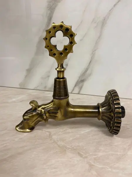 Кран латунный для хамама, цвет бронза, 12А