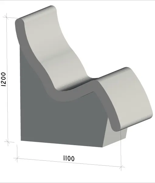 Сиденье для хамама Lige 1200х1100x700мм