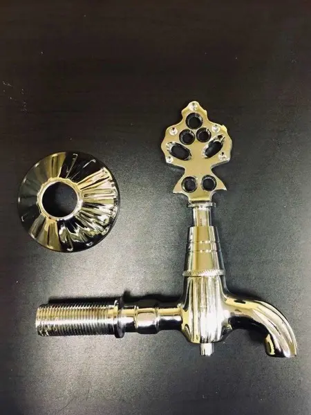 Кран латунный для хамама и бани, цвет хром, 132