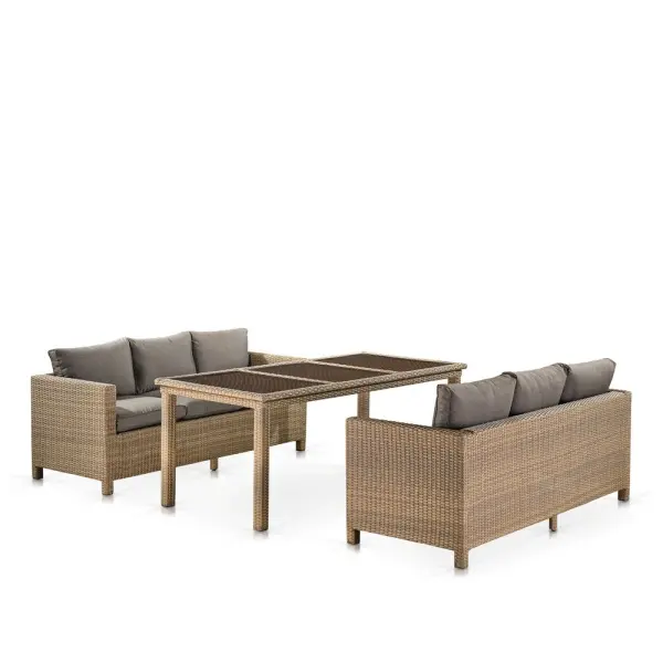 Комплект садовой мебели из искусственного ротанга T365/S65B-W65 Light Brown