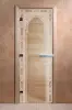 Дверь для сауны DoorWood Восточная Арка, 1900х700 мм, без порога, прозрачная, коробка ольха