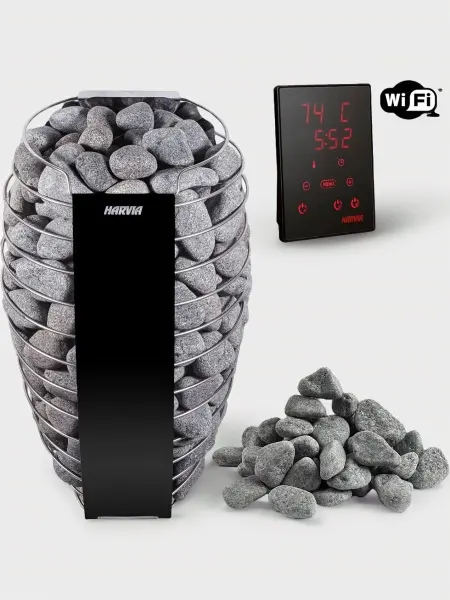 Электрическая печь Harvia Spirit SP90XW, с выносным пультом и камнями в интернет-магазине WellMart24.com