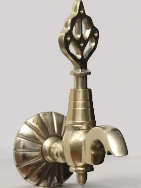 Кран латунный для хамама, цвет латунь, 09