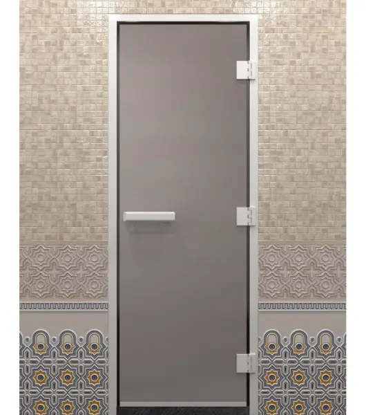 Дверь для турецкой парной DoorWood 710мм х 1900мм, без порога, стекло сатин