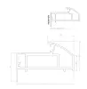 Дверь стеклянная межкомнатная MaybahGlass Classic-1 CC05, 700х2000, серое