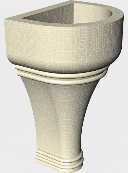 Курна армированная с пьедесталом КП-1 500х400х700мм