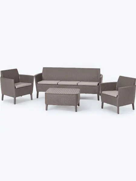 Комплект садовой мебели Allibert Salemo 3, cappuccino