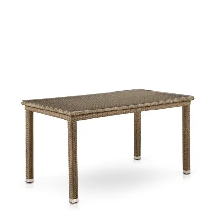 Обеденная группа мебели из искусственного ротанга T256B/Y380B-W65 Light Brown (4 стула+стол) светло бежевый цвет