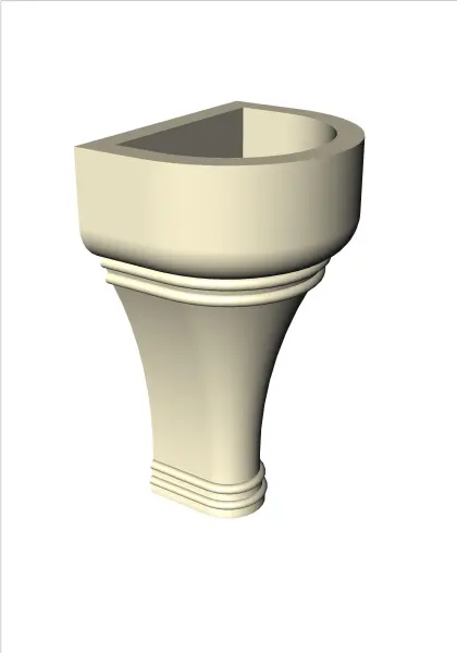 Курна армированная с пьедесталом КП-1 500х400х700мм
