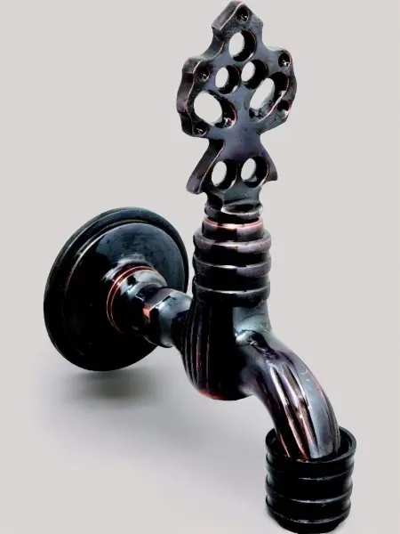 Кран медный для хамама, цвет черненая медь, 06В