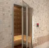 Стеклянная дверь DoorWood Prestige (Престиж) для хамам 700 мм х 1900 мм, бронза матовая,коробка алюминий